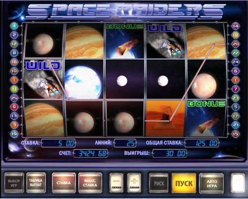 Игровой автомат Space Raiders
